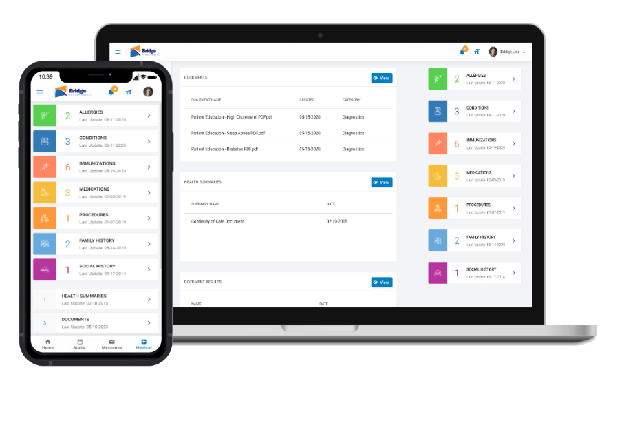 medical records feature screenshot